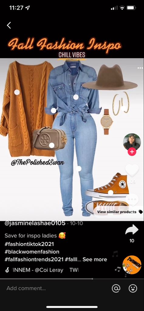 Brunch Outfit Jeans Casual, Fall Date Night Outfit Black Women Casual, Black Women Outfits Fall, First Date Outfit Casual Fall, Fall Festival Outfit Ideas, Casual Fall Outfits Black Women, Plus Size Fall Fashion 2022, Vintage Outfits For Women Retro, Fall Fashion Outfits Casual