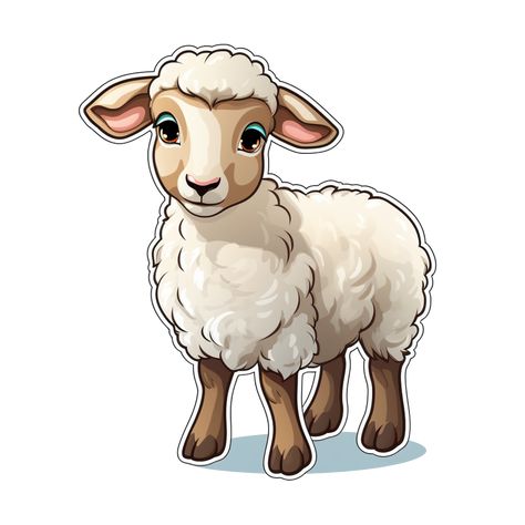 Sheep Clipart, Sheep Cute, Sticker Transparent, A Sheep, Tree Saw, Kids Frames, The Sheep, Cityscape Photos, Logo Banners