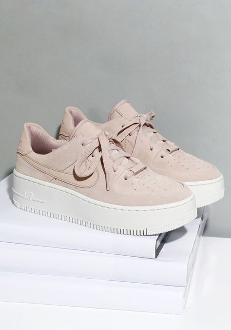 Neutral Nike sneakers - Nude Pink Nike Air Force 1 Low Sage sneakers for women | Photo by @Nakedcph | Nude casual sneakers for women:  style these womens fashion sneakers with casual, everyday outfits for the best look. This is an affiliate link. If you choose to make a purchase through this link, I will receive a small commission of the sale at no additional cost to you. #womenssneakers #sneakersforwomen #nikesneakers #nudesneakers #blush #nude #neutral #sneakers | Affiliate Neutral Sneakers Women, Sage Sneakers, Shoes Ideas For Women, Casual Sneakers For Women, Neutral Sneakers, Pink Nike Air, Nude Sneakers, Blush Shoes, Casual Shoes Women Sneakers