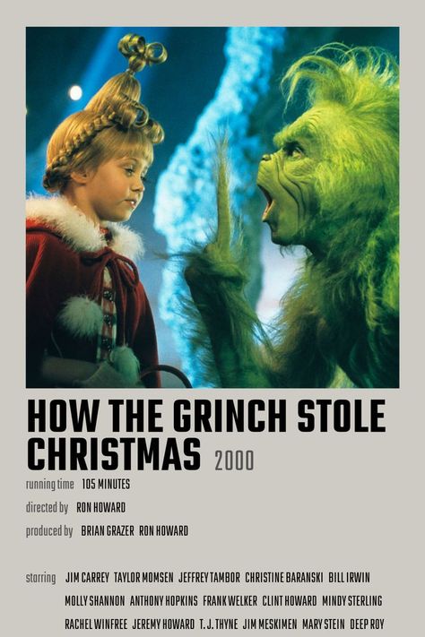 How the Grinch Stole Christmas Movie Poster Watching Christmas Movies Aesthetic, The Grinch 2000, Christmas Movie Poster, Jim Carrey Movies, Clint Howard, The Grinch Movie, Xmas Movies, Christmas Lodge, Grinch Who Stole Christmas