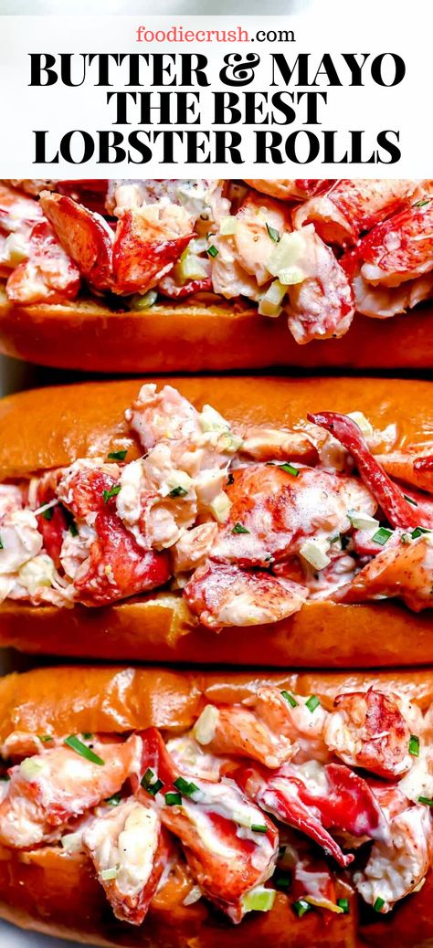 Main Lobster Rolls, Lobster Roll Sandwich Recipe, Lobster Wrap Recipe, Lobster Toast Recipe, Lobster Crescent Rolls, Snow Crab Recipes Meals, Lobster Burger Recipe, Lobster Roll Sandwich, Lobster Sandwich Ideas