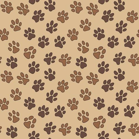 Brown Pattern with Dog or Cat Paw Prints vector seamless background Brown Dog Wallpaper, Paw Print Wallpaper, Dog Paw Pattern, Paw Print Background, Dog Scrapbook, Cat Background, Cat Paw Print, Brown Pattern, Brown Wallpaper