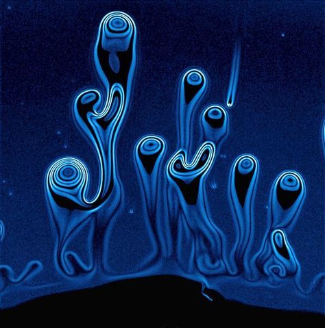 Biocanvas - The flow patterns of oleic acid, a fatty acid... Net Sculpture, Science Images, Microscopic Images, Surface Tension, Fluid Dynamics, E Mc2, Calming Colors, Science Art, Unique Things