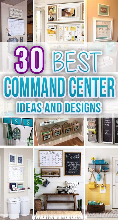 30 Creative Command Center Ideas For Instant Declutter | Decor Home Ideas Kitchen Command Center Wall Small Spaces, Mom Command Center Wall, Office White Board Ideas, White Board Ideas Organizations, Command Center Wall Ideas, Kitchen Command Center Wall, Home Whiteboard, Office White Board, Kitchen Message Center