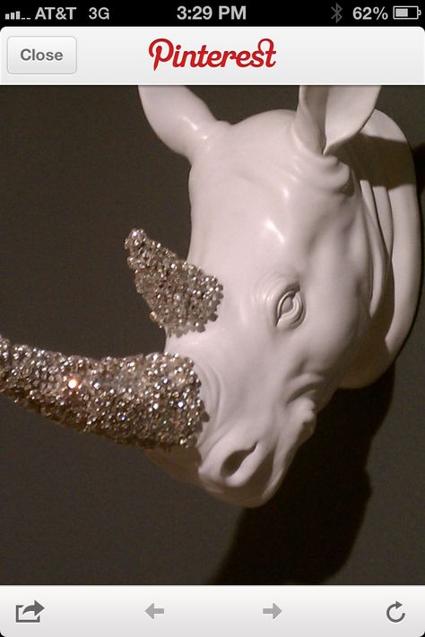 Fancy Taxidermy Decor, Animal Head Wall, Faux Taxidermy, Rhinos, Animal Heads, White Rhinestone, Taxidermy, Price Tag, Bling Bling