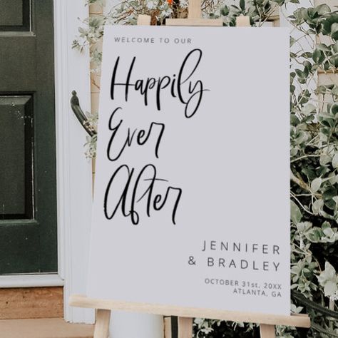 Happy Ever After Wedding, Happily Ever After Wedding, Ever After Wedding, Invitation Etiquette, Wedding Minimalist, Invitation Examples, Wedding Simple, Script Text, Photo Backdrops