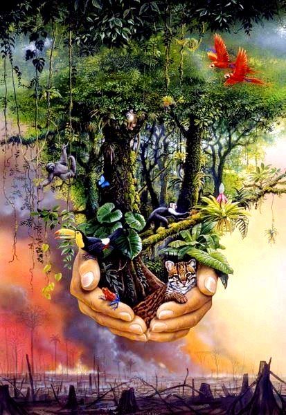 Respect for Nature – Joy of Reading Ochrana Prírody, Matka Natura, Soyut Sanat Tabloları, Hands Holding, Earth Art, New Earth, Visionary Art, Arte Fantasy, Alam Yang Indah