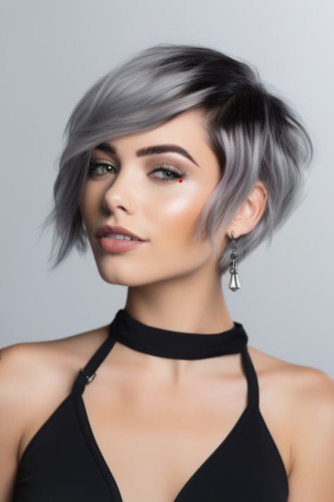 Bixie Colour Hair Colors 2023, Funky Short Hair Cuts, Ombre Pixie Hair, Bixie Colour Haircut 2024, Bixie 90s Haircut, "bixie" Haircut 2024, Bixie Haircut, Real Reference, 2024 Hairstyles