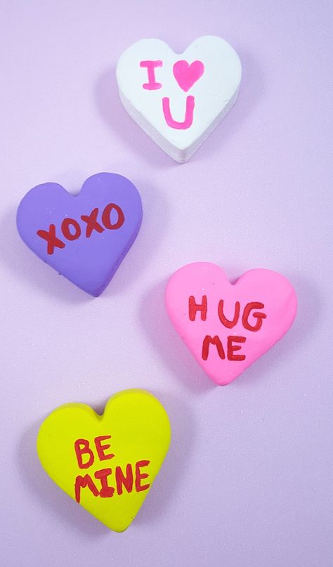 Valentines Air Dry Clay Ideas, Clay Love Ideas, Valentin Idea, Valentines Printables Free Kids, Valentines Day Candy Hearts, Valentines Day Candy, Clay Idea, Birthday Room, Birthday Room Decorations