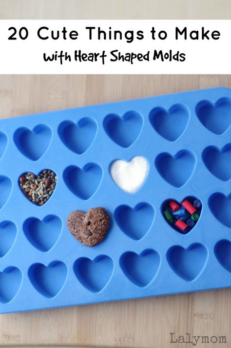 20 Cute Valentine's Day Gifts to Make with Heart Shaped Silicone Molds - Gifts, recipes and kids activities Silicone Molds Recipes, Valentines Bricolage, Gifts To Make, Cute Valentines Day Gifts, Preschool Valentines, Valentine Activities, Valentines Day Activities, Easy Diy Gifts, Things To Make