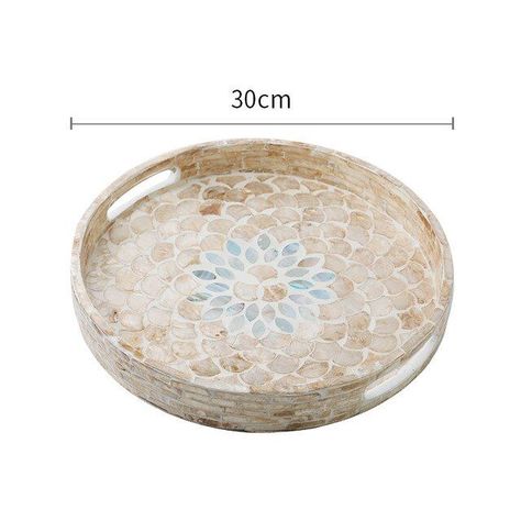 Shell Tray, Eid Food, Mosaic Tray, Decor Tray, Tray Decoration, Rattan Tray, Beaded Shoes, Bamboo Tray, Handmade Mosaic