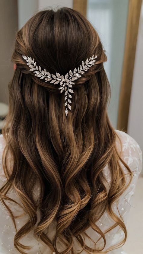 Discover the best bridal hairstyles for long hair that will make your special day even more magical From elegant Indian updos to easy half-up hairdos explore a variety of wedding hairstyles including Pakistani braids and black braided styles Whether you prefer an elegant veil or a boho crown find your perfect bridal hairstyle inspiration here Black Braid Styles, Indian Wedding Hair, Best Bridal Hairstyles, Bridal Hairstyles For Long Hair, Long Hair Ideas, Down Styles, Sparkly Hair Accessories, Elegant Veils, Boho Crown