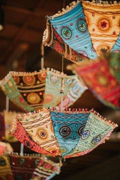 Bohemian Indian Wedding, Umbrella Wedding Decorations, Kitchen Outside, Room Door Decorations, Parasol Wedding, Umbrella Decorations, Lace Parasol, Bohemian Fabric, Bohemian Wedding Decorations