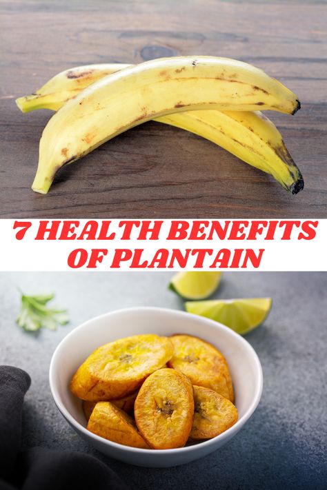 Health benefits of plantain. Plantain is a type of fruit similar to bananas. Vegan friendly. Benefits Of Plantains, Plantain Benefits Health, Plantain Benefits, Banana Health Benefits, Ripe Plantain, Banana Benefits, Fruit Health Benefits, Eating Bananas, Fruit Benefits