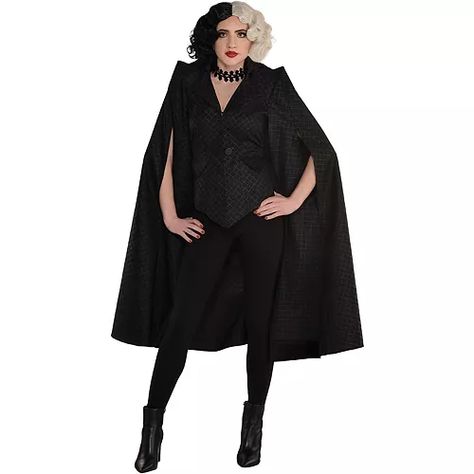 Clark Kent Costume, Cruella Fashion, Cruella Deville Costume, Cruella Costume, Costume Capes, Dramatic Fashion, Villain Costumes, Plus Size Costume, Plus Size Halloween Costume