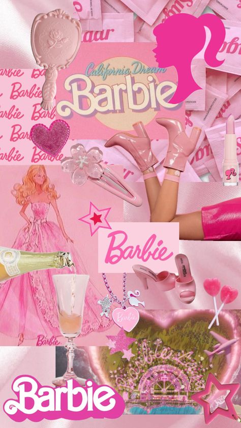 New Barbie Movie Wallpaper, Barbiecore Lockscreen, Pink Barbie Aesthetic Wallpaper Iphone, Barbie Wallpaper Iphone Aesthetic, Hi Barbie Wallpaper, Pink Barbie Wallpaper Aesthetic, Barbie Aesthetic Collage, Barbiecore Aesthetic Wallpaper, Barbie Core Aesthetic Wallpaper