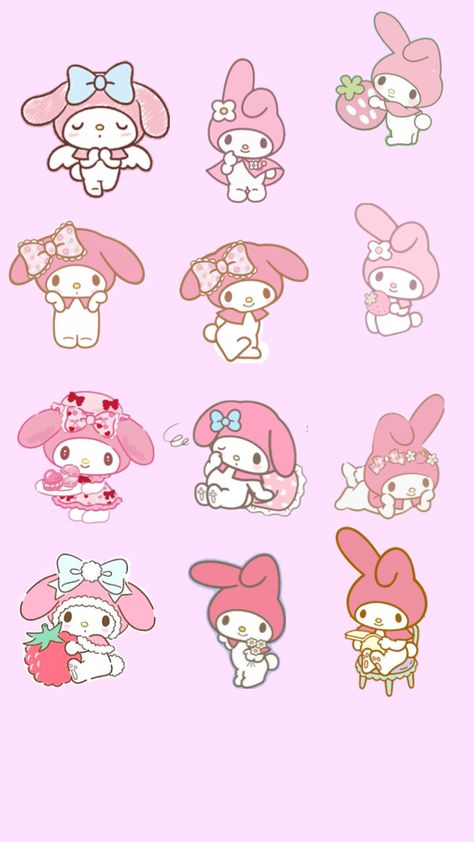 💗✨ Hello Kitty Printables, My Melody Wallpaper, Melody Hello Kitty, Scrapbook Stickers Printable, Face Stickers, Sanrio Characters, My Melody, Cat Stickers, Scrapbook Stickers