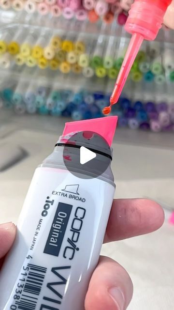 Monika | Fashion Illustration & Marker Drawings on Instagram: "ASMR wide marker refill filling a @copic_official_us wide alcohol marker in FRV Fluorescent Pink 🩷  #alcoholmarkers #asmrart #oddlysatisfyingvideo #satisfyingsounds #markerrefill #copicwide #markerartist #copicrefills" Drawing With Alcohol Markers, Alcohol Marker Art, Alcohol Marker Drawings, Alcohol Markers Art, Marker Kunst, Marker Refill, Copic Marker Drawings, What Should I Draw, Oddly Satisfying Videos