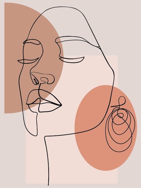 Line Art Portrait Faces, Women Face Outline Art, One Line Art Face, Outline Of A Woman, Female Face Line Art, Woman Face Drawing, Woman Outline, Sketch Woman, Art Abstrait Ligne