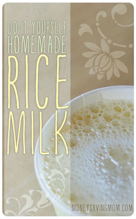 Did you know you can make your own homemade rice milk? It's SO easy to do -- and so much cheaper than buying it at the store! You've got to try this simple recipe! How To Make Rice Milk Recipes, Homemade Rice Milk, How To Make Rice Milk, Diy Rice Milk, Homemade Milk, Mom Milk, Vitamix Recipes, Dairy Alternatives, Money Saving Mom