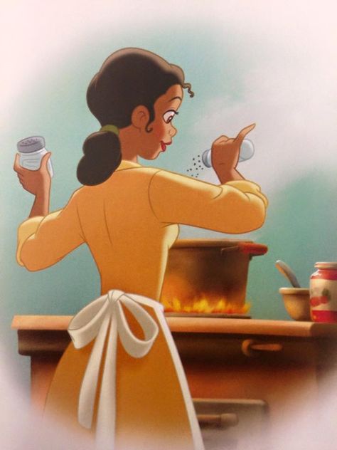 Tiana cooking gumbo Tiana Cooking, Tiana Quotes, Tiana And Lottie, Concept Art Disney, Tiana Disney, Tiana And Naveen, Walt Disney Princesses, Princesa Tiana, Disney Princess Tiana