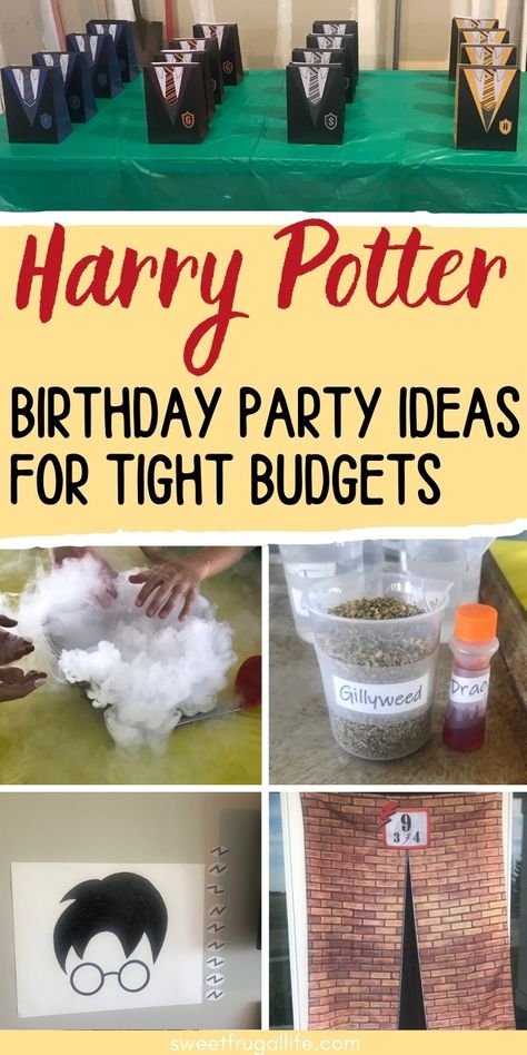 Last Minute Harry Potter Party, Harry Potter Birthday Themes, Harry Potter Selfie Frame, Harry Potter Birthday Ideas Diy, Pin The Glasses On Harry Potter, Harry Potter Themed Decor Diy, Harry Potter 9th Birthday Party, Harry Potter Bday Party Ideas, Harry Potter Birthday Party Crafts