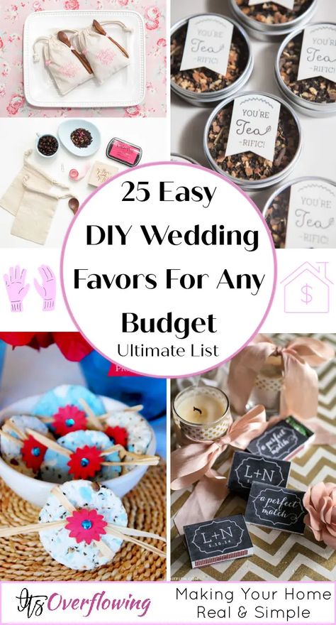 Anniversary Party Favors For Guests Diy, Wedding Favours Diy Cheap Ideas, Simple Wedding Favors Guest Gifts, Diy Favors Cheap, Wedding Favors Homemade, Cheap Practical Wedding Favors, Different Wedding Favours, Last Minute Wedding Favors, Wedding Favors On A Budget