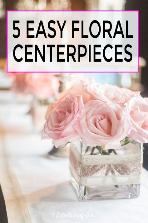 60th Birthday Ideas For Mom Centerpieces, Elegant Simple Table Centerpieces, Diy Centerpieces For Engagement Party, Simple Diy Floral Centerpieces, Rose Gold And Pink Table Decor, Table Decor For 90th Birthday, Bridal Shower Table Decorations Flowers, Inexpensive Birthday Centerpieces, Easy Diy Flower Centerpieces