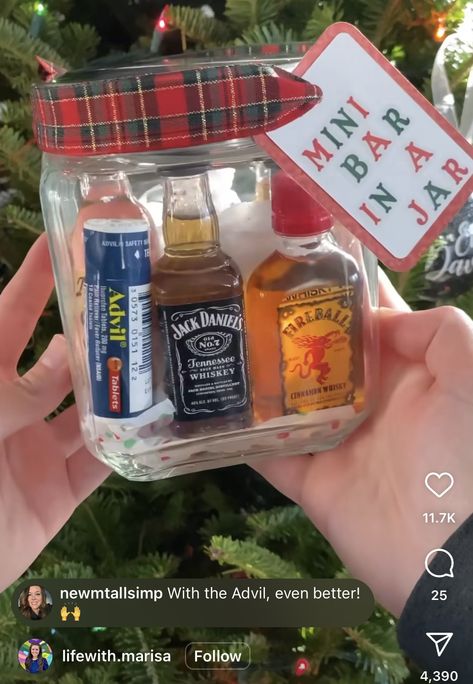 Mini Alcohol Gift Ideas, Diy Yankee Swap Gifts, Funny Christmas Gifts For Coworkers, Mini Stocking Gift Ideas, Yankee Swap Gift Ideas $25, Secret Santa Gift Ideas For Coworkers $25, Coworker Secret Santa Gifts, Secret Santa Gift Ideas For Coworkers, Yankee Swap Ideas