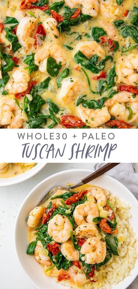 Healthy Snacks | Paleo Friendly | Keto | Clean Diet | Foods That Burn Fat | Weigh Loss Recipes | Fat Loss | Gain Muscle | Eat Clean | Low Carb | Vegan #GlutenFree #Paleo #Keto #GainMuscle #LoseWeight #OrganicRecipes #EatClean #EasyDinners #MealPrep #LowCarb #BurnFat #FoodsThatBurnFat Creamy Tuscan Shrimp, Tuscan Shrimp, Recipe 30, Paleo Whole 30, Paleo Dinner, Unhealthy Food, Whole 30 Recipes, Whole 30, Vegetable Dishes