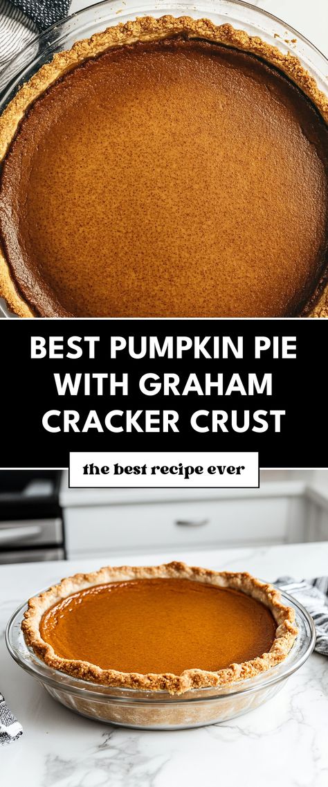 Image for Best Pumpkin Pie with Graham Cracker Crust Pumpkin Pie Graham Cracker Crust Easy Recipe, Pumpkin Pie With Gram Cracker Crust, Gram Cracker Crust Pumpkin Pie, Pumpkin Pie With Graham Cracker Crust, Pumpkin Pie Graham Cracker Crust, Pumpkin Pie Crust Recipe, Graham Wafer Crust, Pie With Graham Cracker Crust, Pumpkin Pie Crust