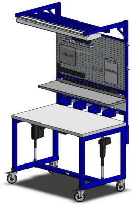 Electronics Workspace, Metal Work Bench, Industrial Workstation, Garage Workbench Plans, Industrial Workbench, Electronic Workbench, Garage Furniture, Workbench Plans Diy, Commercial And Office Architecture