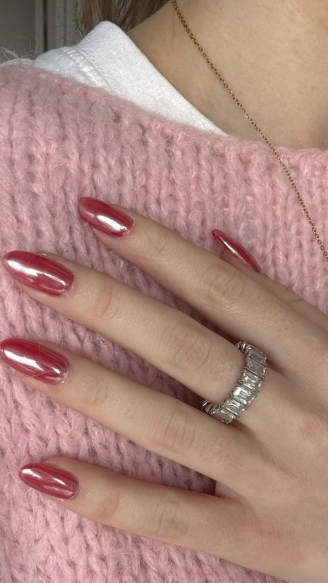 Chrome Colors For Nails, Fall Chrome Nails, Chrome Summer Nails, Nude Chrome, Summer Chrome Nails, Light Blue Chrome, Ruby Nails, Red Chrome Nails, Chrome Manicure