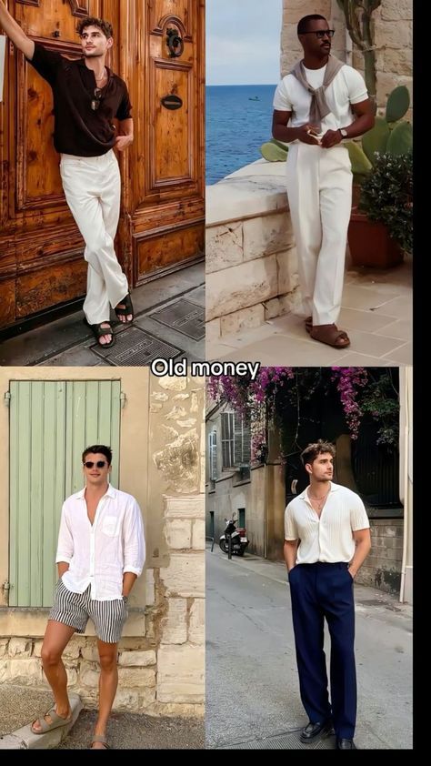 Italy Attire, Men Style Inspiration, Picnic Attire, Capsule Wardrobe Men, Outfit Cowok, Luxury Suit, Vacation Outfits Men, Money Clothing, Party Outfit Men