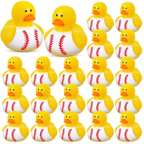 PRICES MAY VARY. Baseball Themed Design: these little rubber ducks come with a lovely baseball design, the duck has a body like a real baseball, cute and vivid; They can be applied as baseball themed party decorations and party favors Sufficient Quantity: you will get 24 pieces of small rubber ducks, which are ideal for decorating your bathroom, fish tank, swimming pool and so on, there are plenty of them to meet your various decorative needs, and you can also share them with your friend and fam Baseball Party Activities, Bathtub Gifts, Baseball Party Favors, Baseball Theme Party, Pool Activities, Baseball Party, Rubber Ducks, Classroom Gifts, Baseball Design