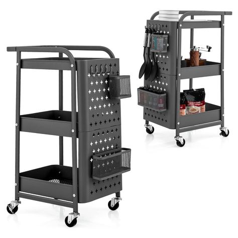 Rolling Cart Storage, Trolley Organizer, Metal Utility Cart, Kitchen Storage Trolley, Organization Cart, Rolling Utility Cart, Freestanding Storage, Storage Trolley, Serving Cart