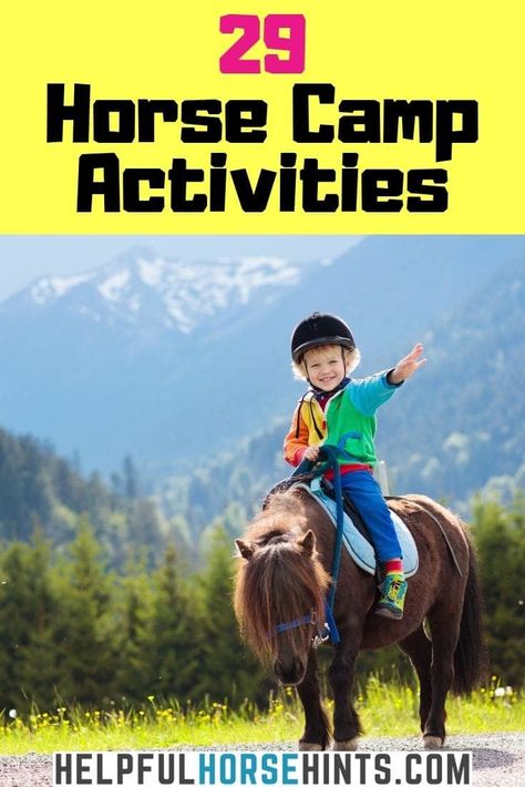 Summer is the perfect season to spend some quality time with your equine friends at horse camp! There are plenty of activities to keep your campers busy and improve their horsemanship skills. Here are 29 fun horse camp activities, designed for a variety of ages and skill levels. Unmounted Horse Activities, Horse Camp Games, Horse Camp Ideas, Horse Games For Kids, Horse Camp Crafts, Horse Activities For Kids, Horse Camp Activities, Horse Riding Games, Horse Activities