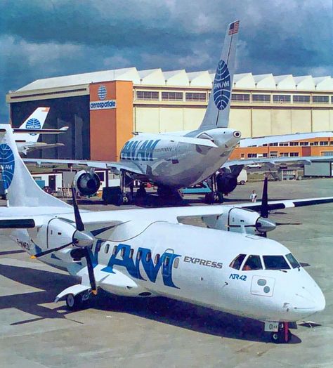 Pan American Airlines, Atr 42, Pan American Airways, Aviation Posters, National Airlines, Toulouse France, Vintage Planes, Pan Am, Vintage Aviation