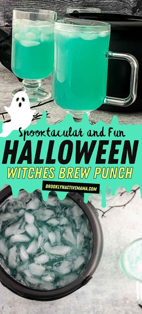 This Halloween Witches Brew Punch is so easy to make for a fun spooky holiday treat! Simple ingredients makes this delicious drink perfect for Halloween parties! Halloween Party Drinks Alcohol, Witches Brew Punch, Easy Halloween Cocktails, Fun Halloween Drinks, Halloween Party Punch, Halloween Alcohol, Halloween Themed Drinks, Halloween Punch Recipes, Creepy Halloween Food