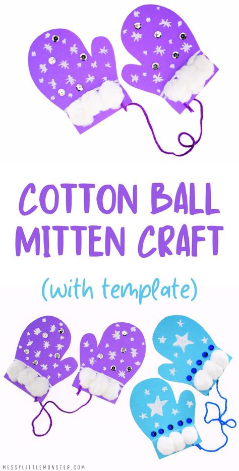 The Mitten Activities Preschool Craft, Winter Wear Activities For Toddlers, Hat And Mittens Craft Preschool, Winter Hat Craft For Toddlers, Mittens Crafts For Toddlers, Easy Winter Crafts For Preschoolers, Mitten Crafts For Preschool, Mitten Crafts For Kids, Preschool Construction Paper Crafts