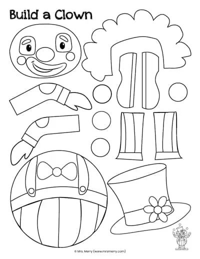 Clown Template, Clown Crafts, Cute Clown, Coloring Book Art, Templates Printable Free, Carnival Party, Paper Piecing, Template Printable, Free Printable