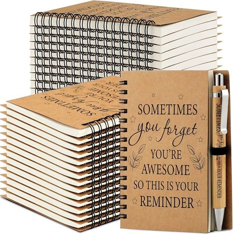 Amazon.com : Yeaqee 50 Set Inspirational Gifts Small Notepads Bulk Inspirational Journals Mini Notebooks with Bamboo Pen Believer Employee Nurse Appreciation Gifts for School Office (Motivational Style) : Office Products Work Anniversary Gifts, Bamboo Pen, Small Notepad, Coworkers Christmas, Work Anniversary, Nurse Appreciation Gifts, Employee Appreciation Gifts, Christmas Gifts For Coworkers, Mini Gift