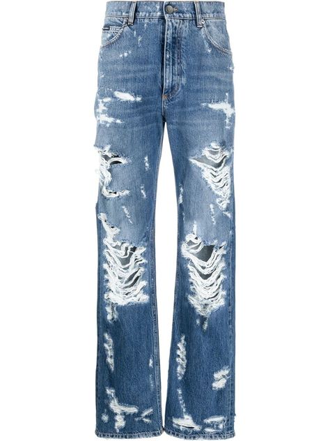 Dolce & Gabbana logo-plaque Denim Jeans - Farfetch Chloe 2024, Expensive Jeans, Dior Jeans, Dolce And Gabbana Runway, Patched Denim Jeans, Patchwork Denim Jacket, Png Clothes, Dolce And Gabbana Jeans, Womens Ripped Jeans