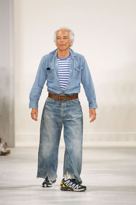 Ralph Lauren at 80: the designer's life and work in pictures Designer Ralph Lauren, Wearing All Black, Ralph Lauren Style, Double Denim, Ralph Lauren Denim, Ralph Lauren Jeans, Ralph Lauren Men, Jet Set, Denim Fashion