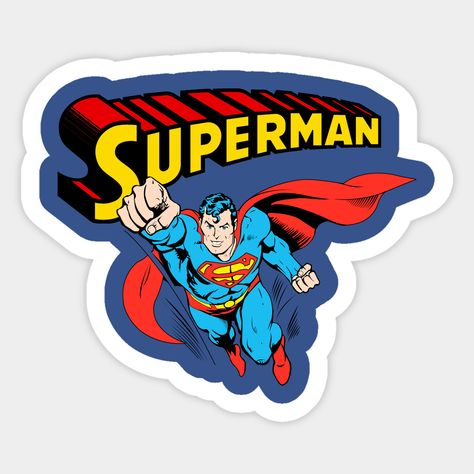 Comics Stickers, Superman Stickers, Marvel Sticker, Superhero Stickers, Nerd Games, 30th Birthday Decorations, Superman Art, Superhero Party, Cute Animal Drawings