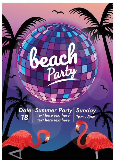 Party On The Beach, Tropical Elements, Free Photo Filters, Music Festival Poster, Beach Festival, Festival Poster, Photo Filters, Party Poster, Festival Posters