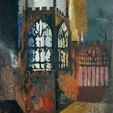 John Piper war artist. depicted destroyed buildings in the UK John Piper Artist, Artist Exhibition, Coventry Cathedral, John Piper, Edward Hopper, A Level Art, British Art, Gothic Architecture, Original Art For Sale