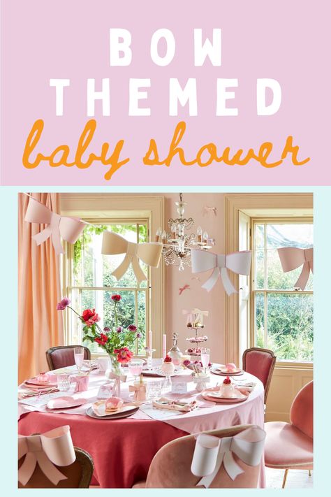 Bow Themed Baby Shower Pink Bow Baby Shower Theme Decor, Baby Shower Pink Theme, Pink Bows Baby Shower Theme, Baby Shower Bow Theme, Bow Baby Shower Theme Girl, Coquette Baby Shower Theme, Tutu Baby Shower Theme, Pink Bow Baby Shower Theme, Bow Baby Shower Theme