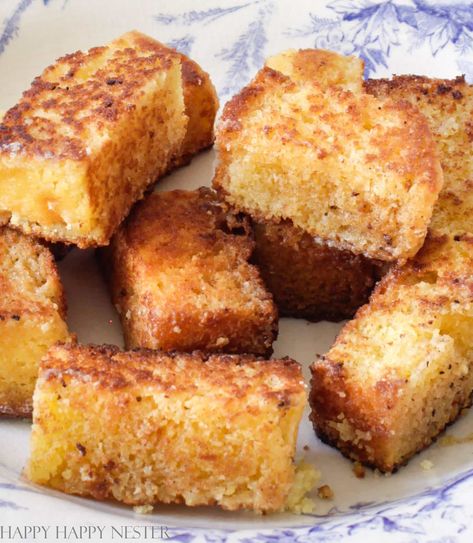 Cornbread Appetizer Recipes, Cornbread Balls, Iowa Party Bites, Breakfast Cornbread, Cornbread Bites, Cornbread Appetizer, Cornbread Fritters, Fried Appetizers, Corn Fritter