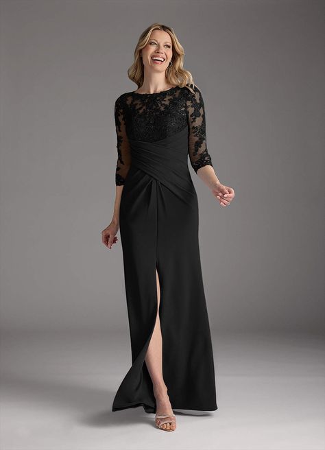 What do you think of the Azazie Margene, come check them out! https://www.azazie.com/products/azazie-margene-black-sheath-lace-stretch-crepe-floor-length-mother-of-the-bride-dress/1043813 Black And White Wedding Theme Mother Of The Bride, Mother Of The Bride Dresses Black, Hunters Wedding, Short Bride, Hunter Wedding, Black And White Wedding Theme, White Wedding Theme, Military Ball Dresses, Sage Dress